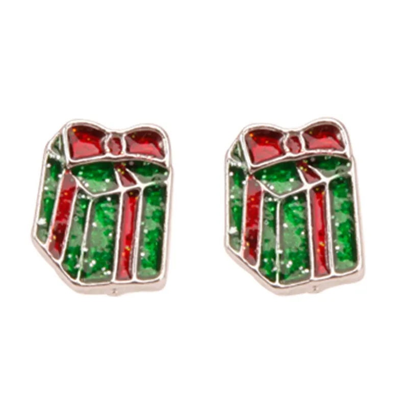 Wholesale Christmas Series Fashion Alloy Christmas Tree Old Man Bell Elk Candy Cane Earrings
