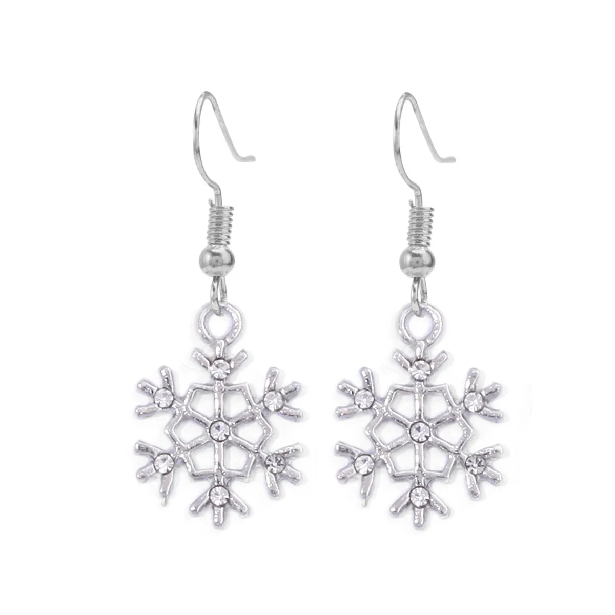 Wholesale Christmas Series Fashion Alloy Christmas Tree Old Man Bell Elk Candy Cane Earrings