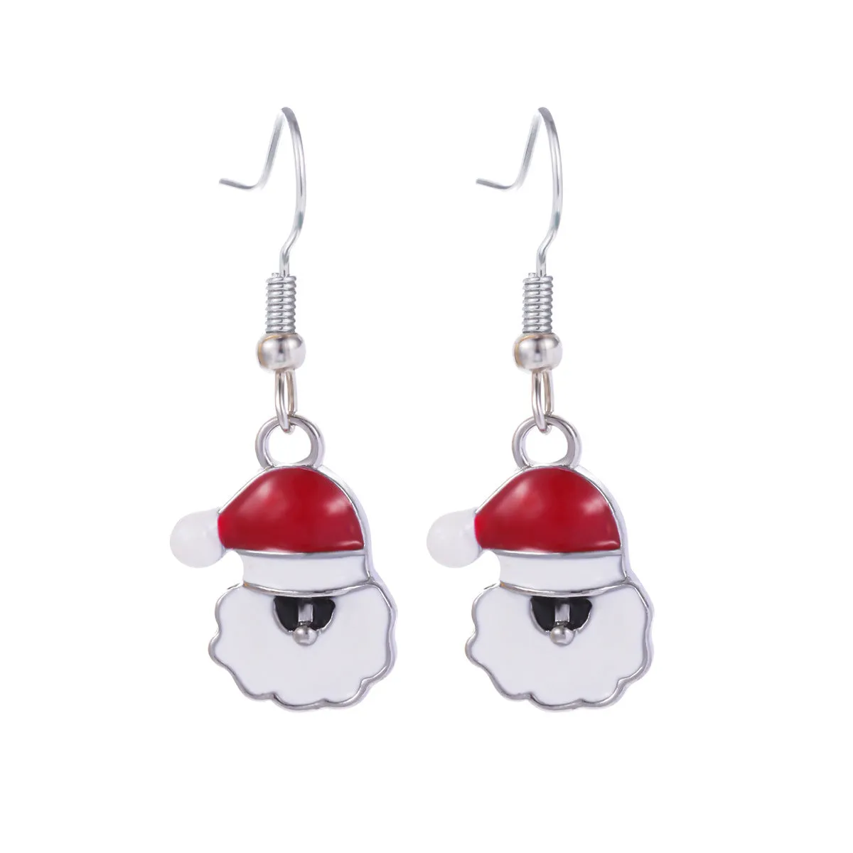 Wholesale Christmas Series Fashion Alloy Christmas Tree Old Man Bell Elk Candy Cane Earrings
