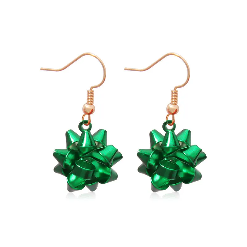 Wholesale Christmas Series Fashion Alloy Christmas Tree Old Man Bell Elk Candy Cane Earrings