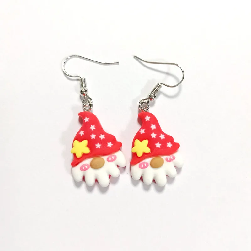 Wholesale Christmas Series Holiday Cartoon Resin Cute Earrings