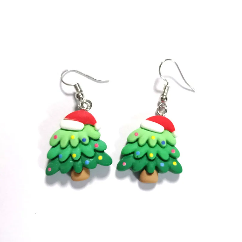 Wholesale Christmas Series Holiday Cartoon Resin Cute Earrings