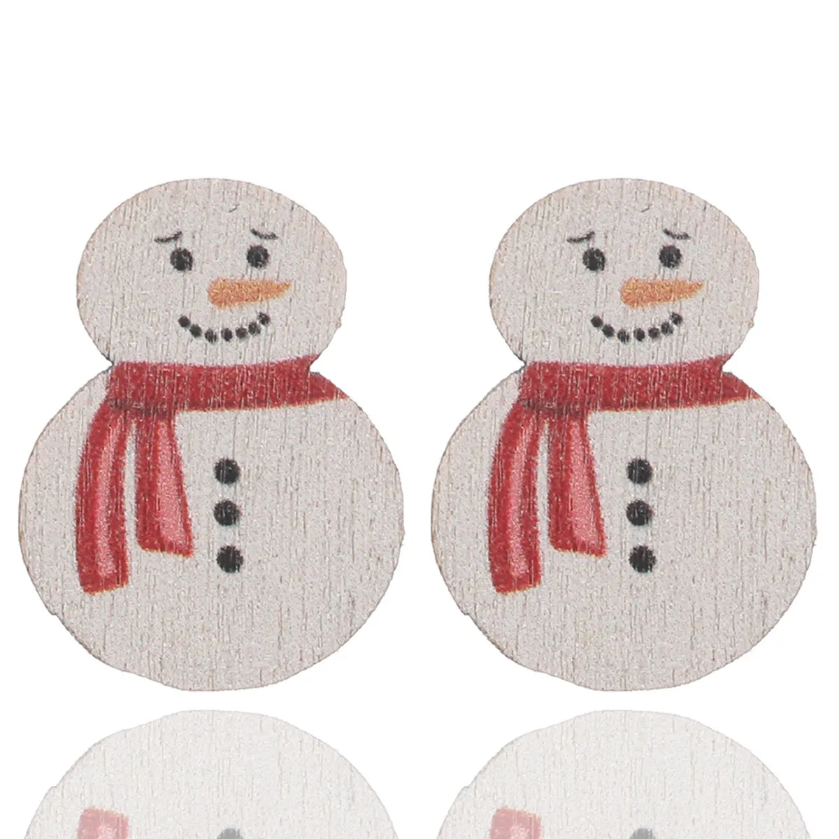Wholesale Christmas Snowman Christmas Tree Socks Snowflakes Cute Wooden Earrings