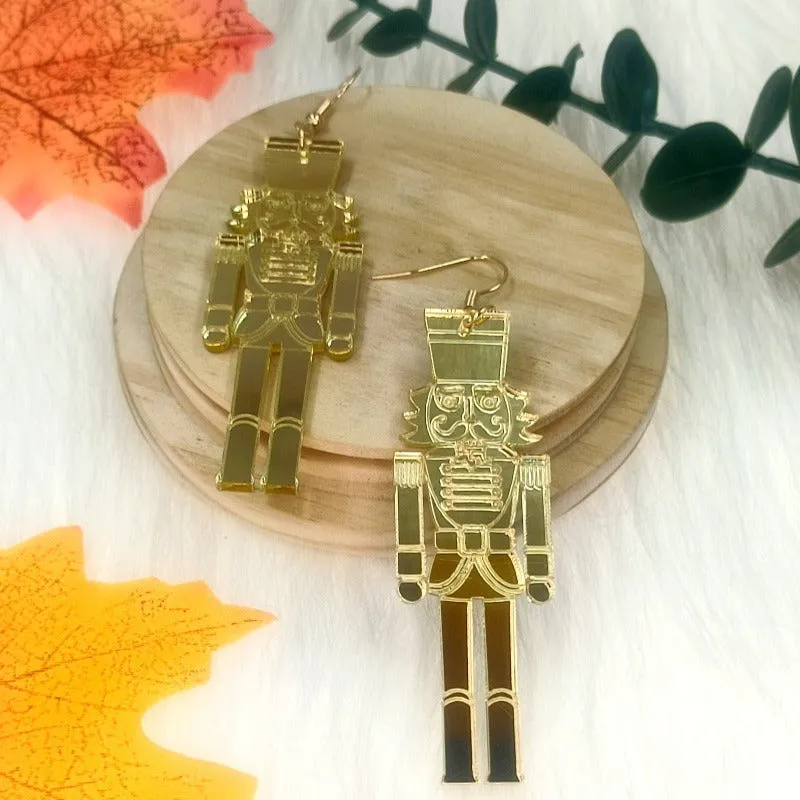 Wholesale Christmas Soldier Gingerbread Man Simple Fashion Earrings