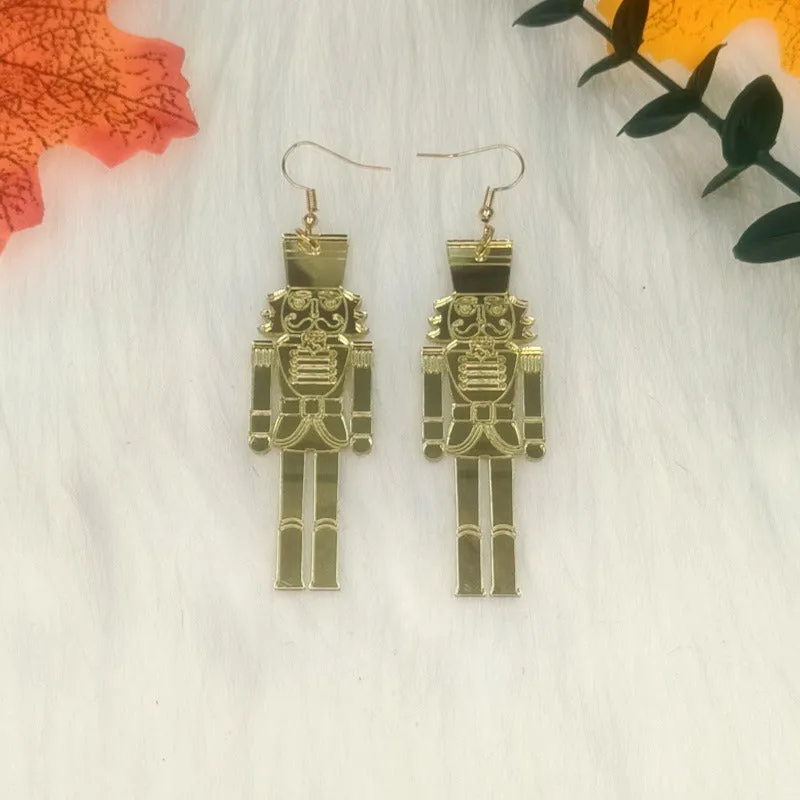 Wholesale Christmas Soldier Gingerbread Man Simple Fashion Earrings