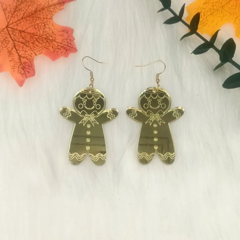 Wholesale Christmas Soldier Gingerbread Man Simple Fashion Earrings