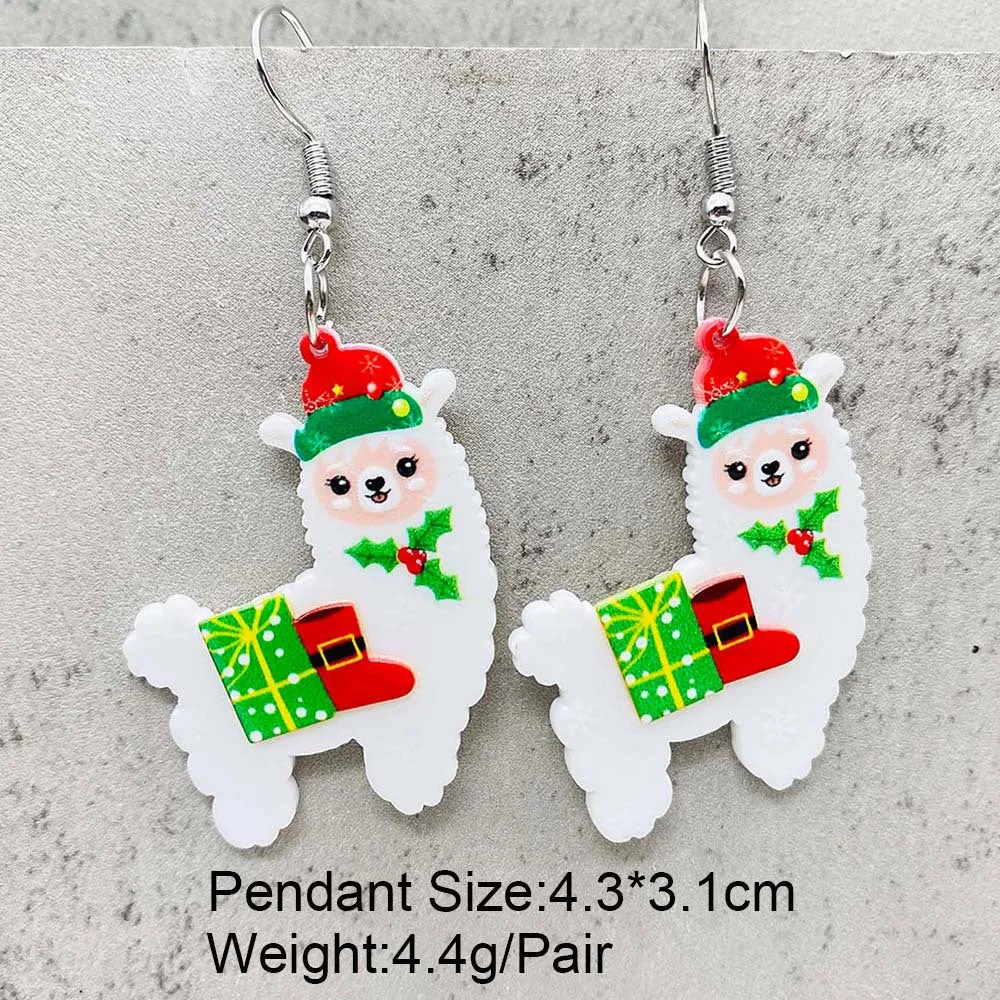 Wholesale Christmas Three-dimensional Snowman Dwarf Dwarf Acrylic Earrings