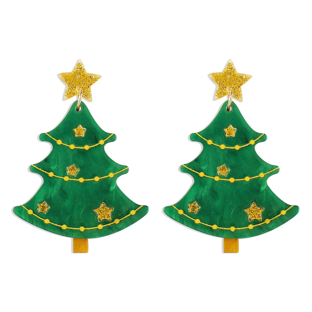 Wholesale Christmas Tree Creative Niche Fashion Acrylic Earrings