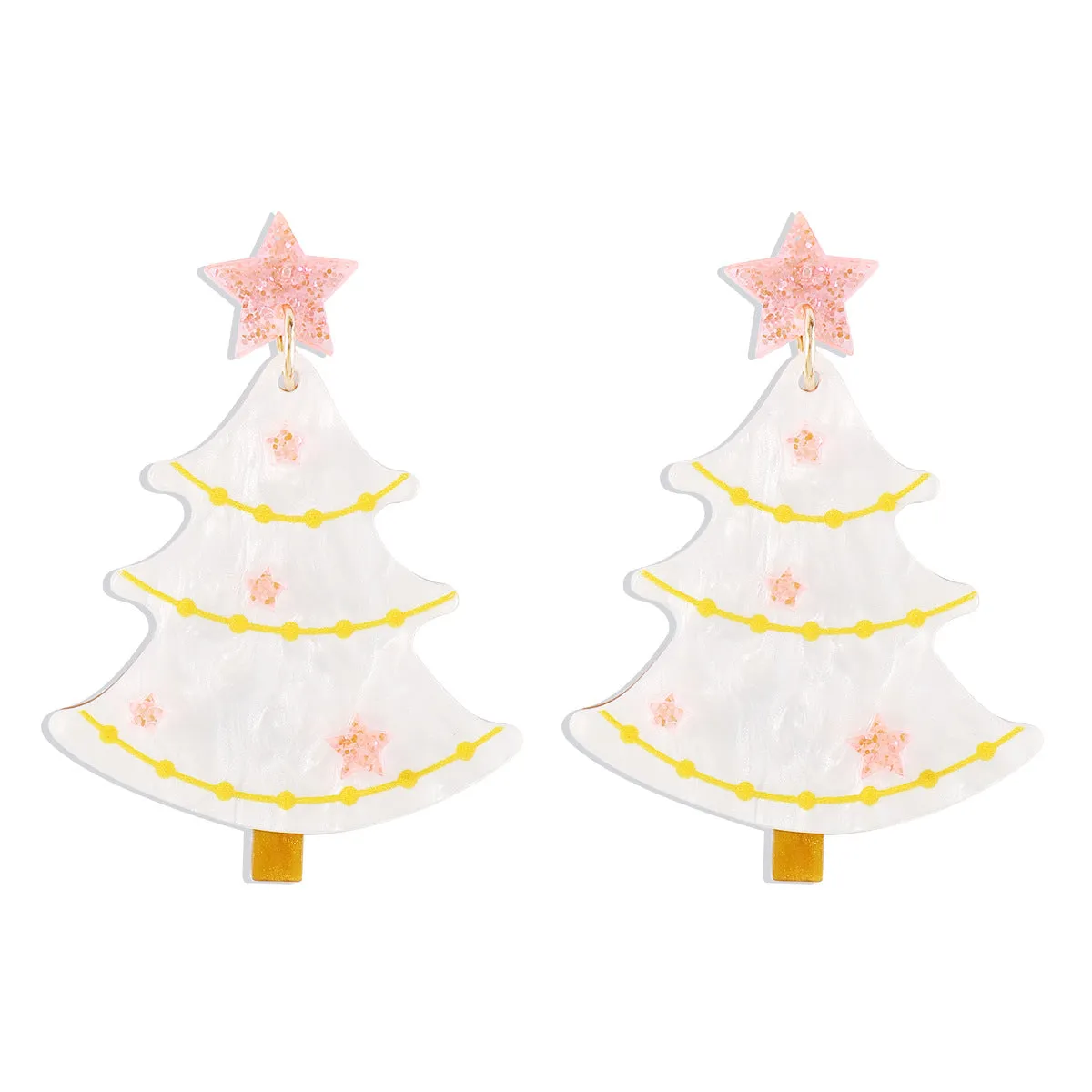 Wholesale Christmas Tree Creative Niche Fashion Acrylic Earrings