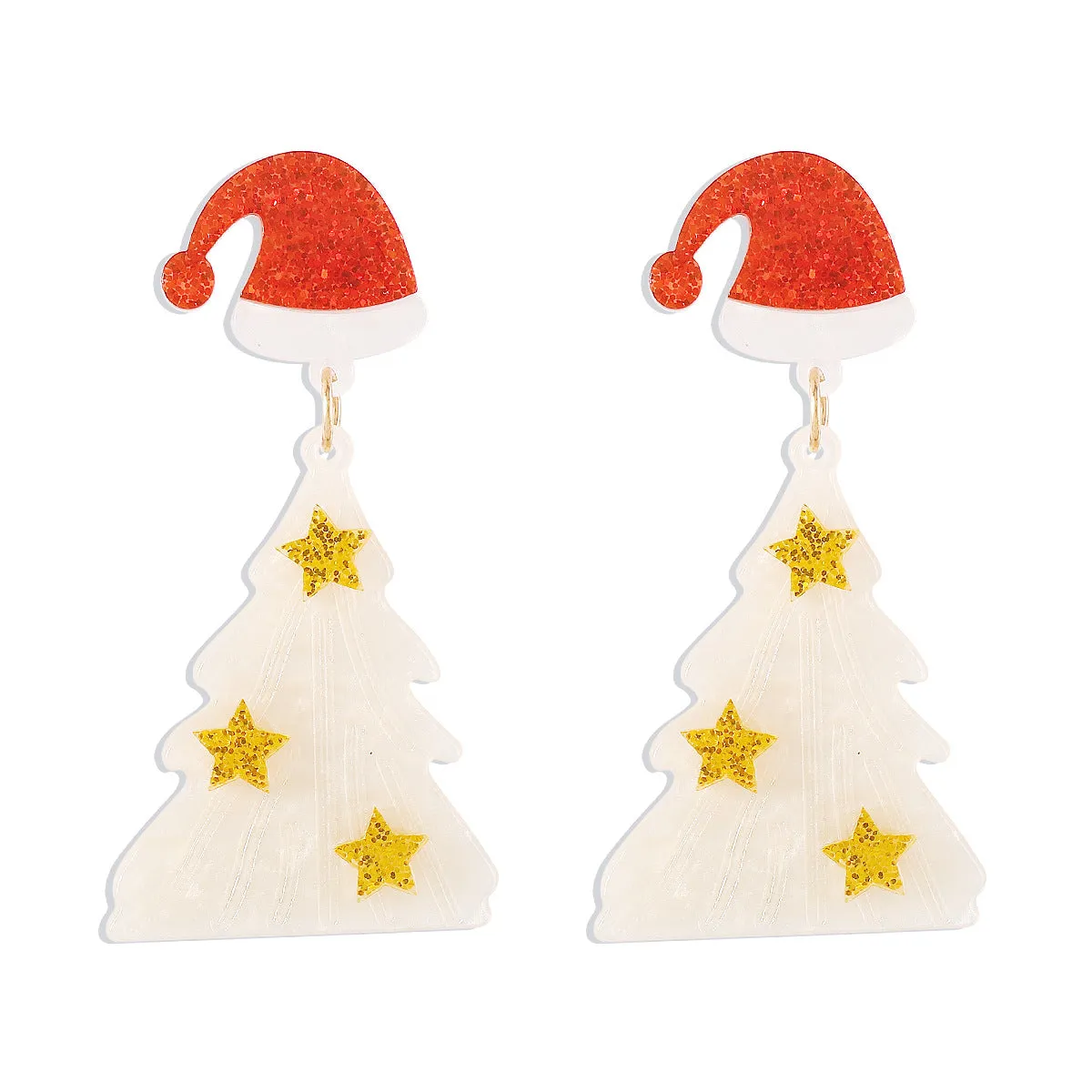 Wholesale Christmas Tree Creative Niche Fashion Acrylic Earrings