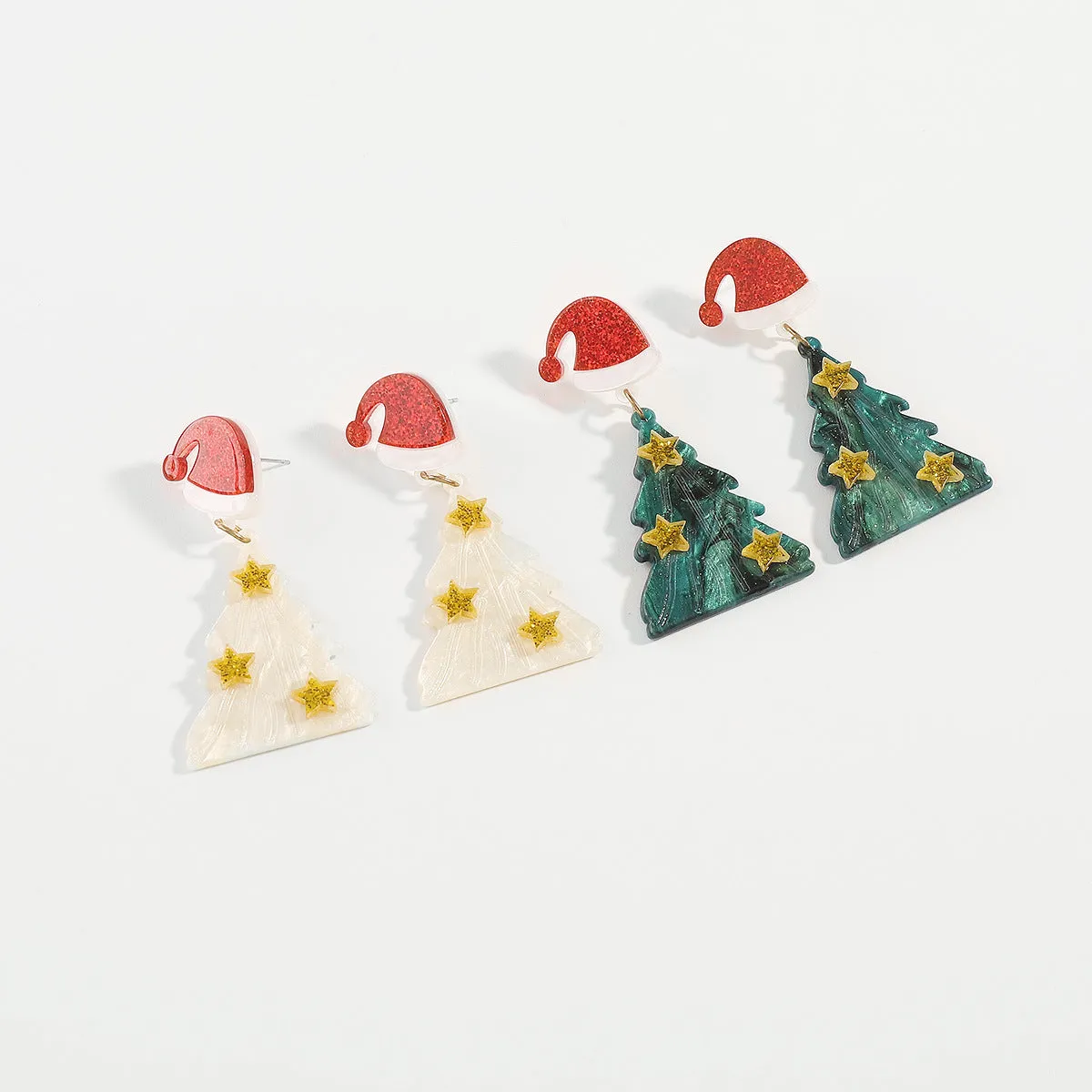 Wholesale Christmas Tree Creative Niche Fashion Acrylic Earrings