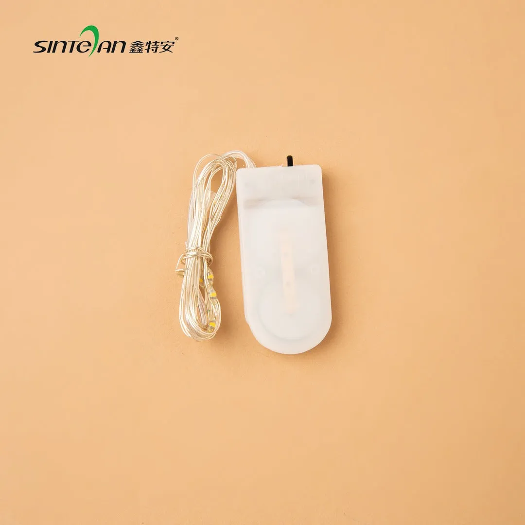 Wholesale Christmas tree light string warm white lighting LED low voltage light anti-electric shock button battery copper Christmas light