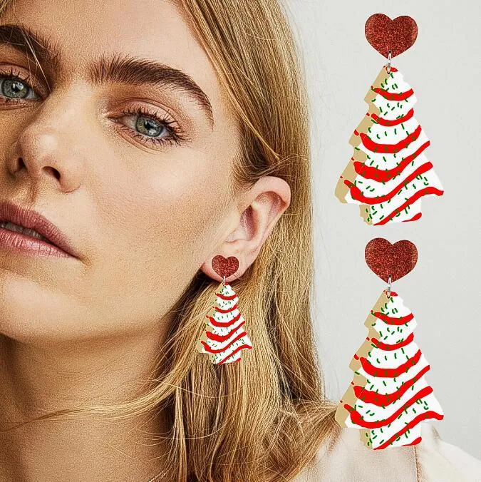 Wholesale Christmas Tree Rainbow Koala Dinosaur Cactus Acrylic Earrings