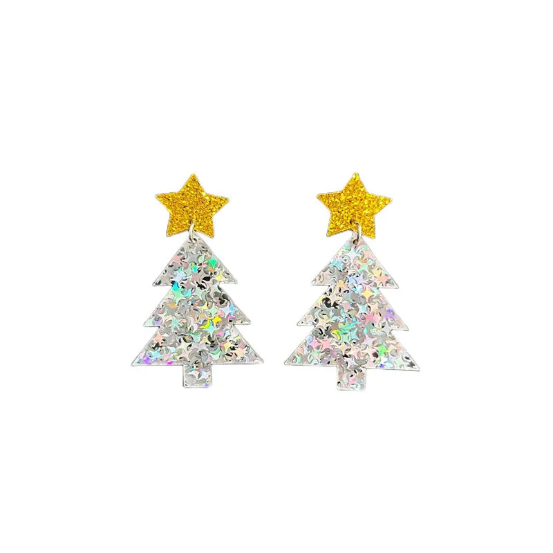 Wholesale Christmas Tree Rainbow Koala Dinosaur Cactus Acrylic Earrings