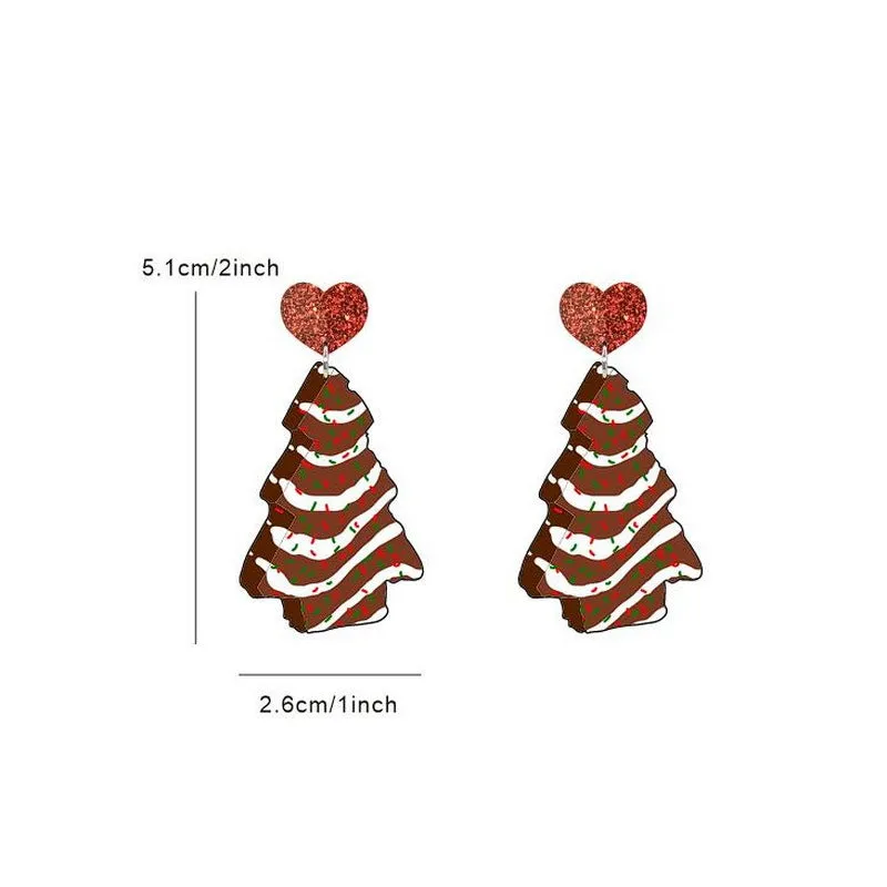 Wholesale Christmas Tree Rainbow Koala Dinosaur Cactus Acrylic Earrings