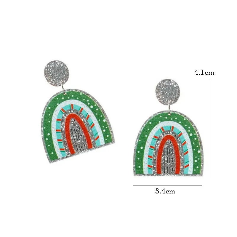 Wholesale Christmas Tree Rainbow Koala Dinosaur Cactus Acrylic Earrings