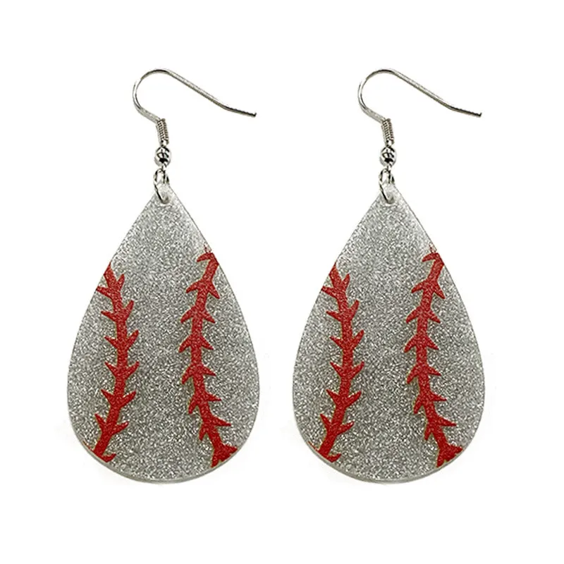 Wholesale Classic Water Drop Glitter Acrylic Earrings