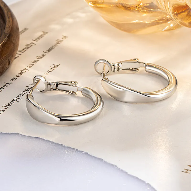 Wholesale Cold style earrings high-end circle earrings ear clips