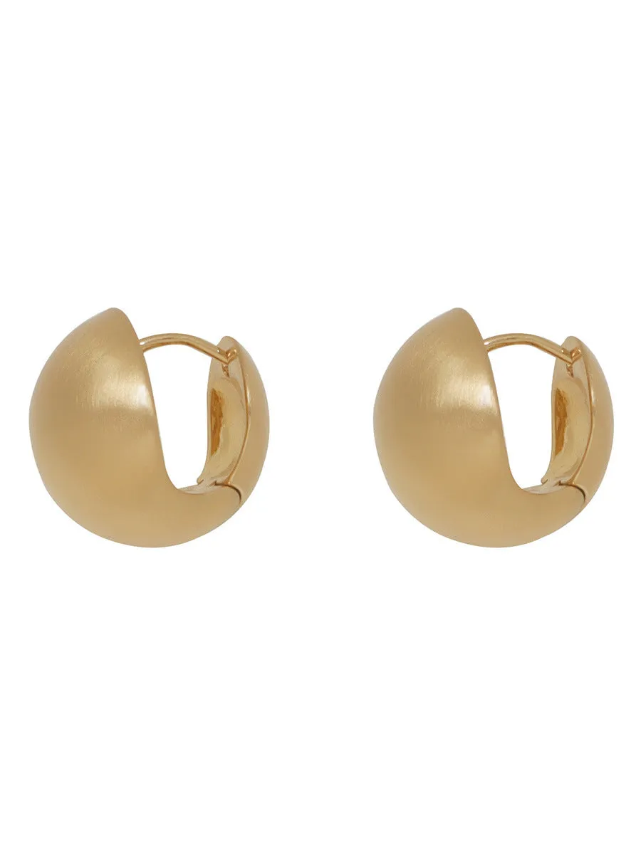 Wholesale cold three-dimensional ball metal silver earrings