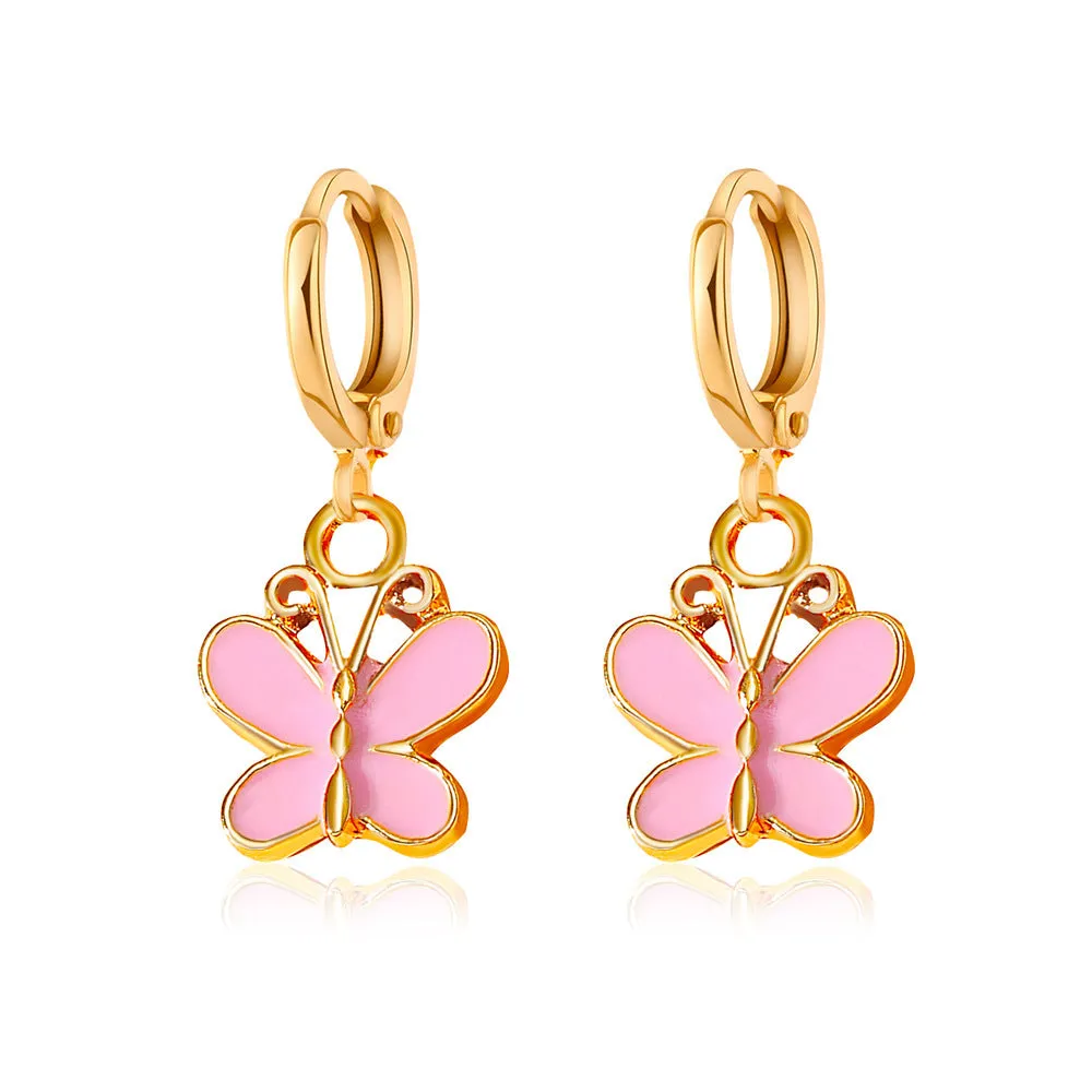 Wholesale color drop oil C-shaped women's fashion temperament niche design geometric earrings
