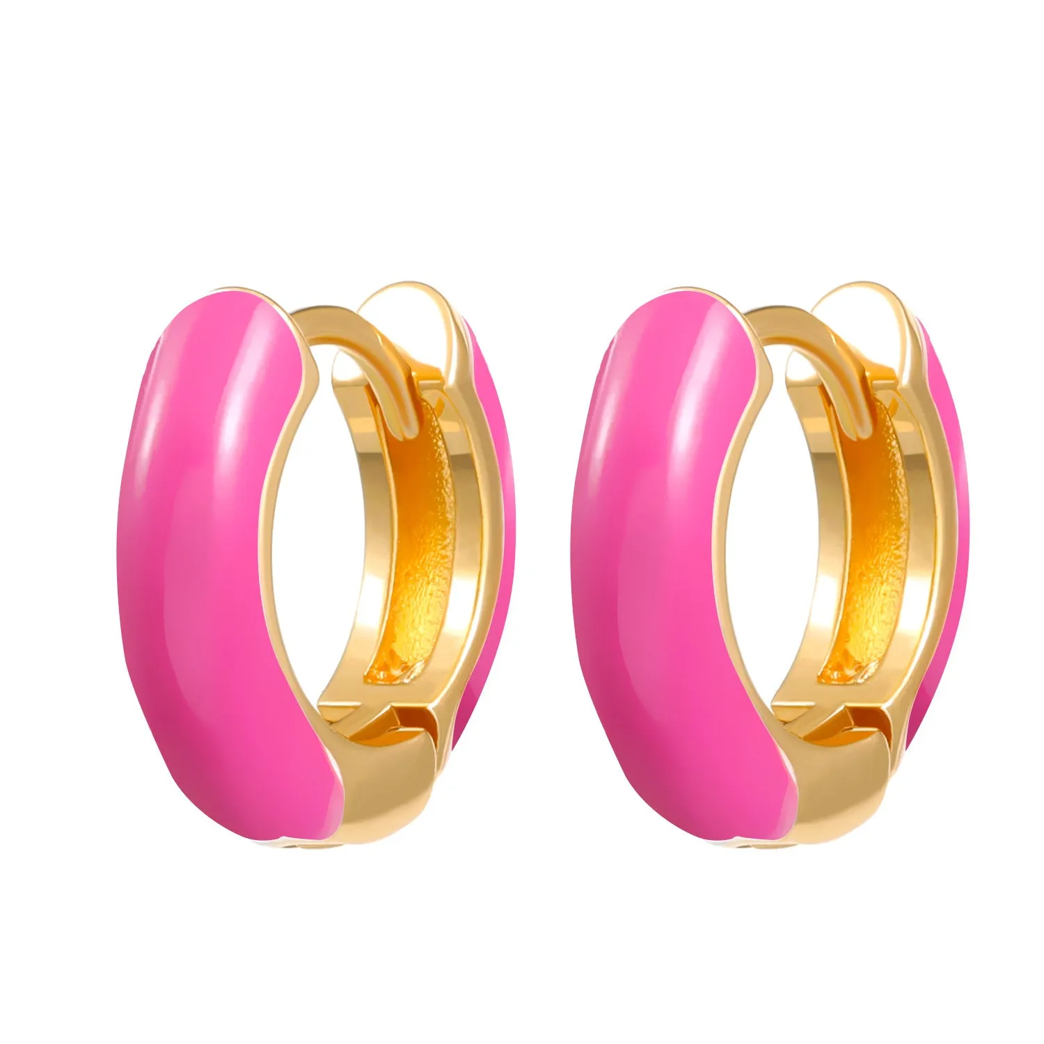 Wholesale color drop oil C-shaped women's fashion temperament niche design geometric earrings