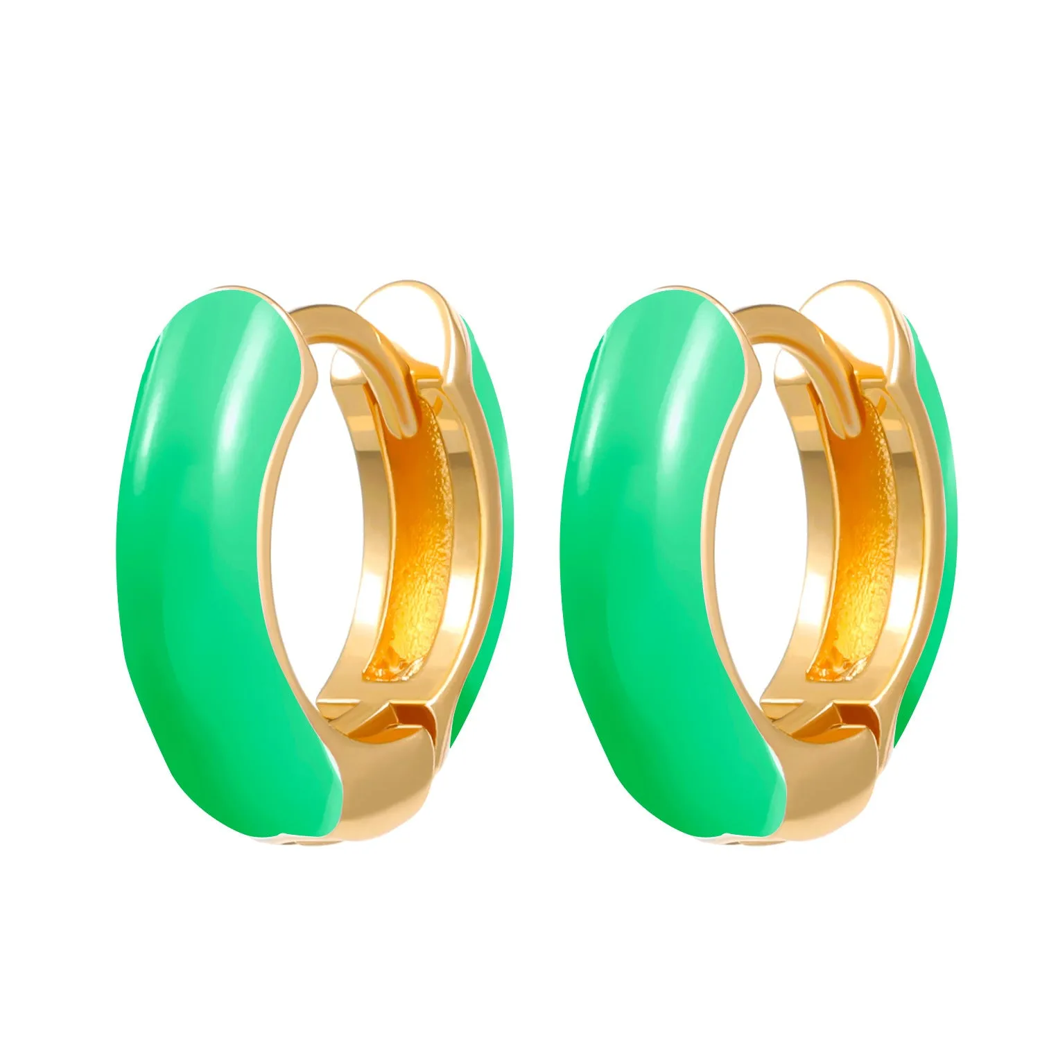 Wholesale color drop oil C-shaped women's fashion temperament niche design geometric earrings