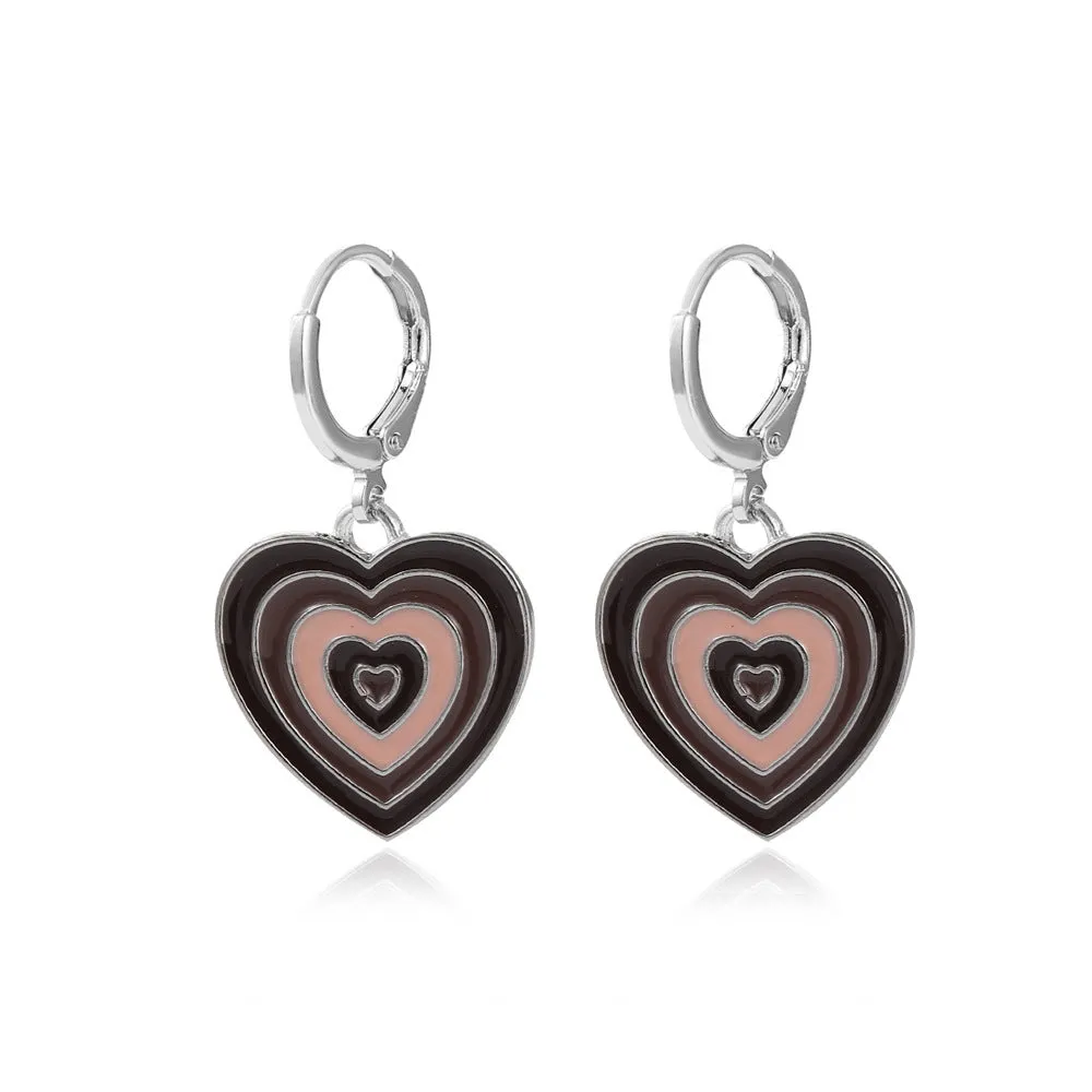 Wholesale color drop oil C-shaped women's fashion temperament niche design geometric earrings