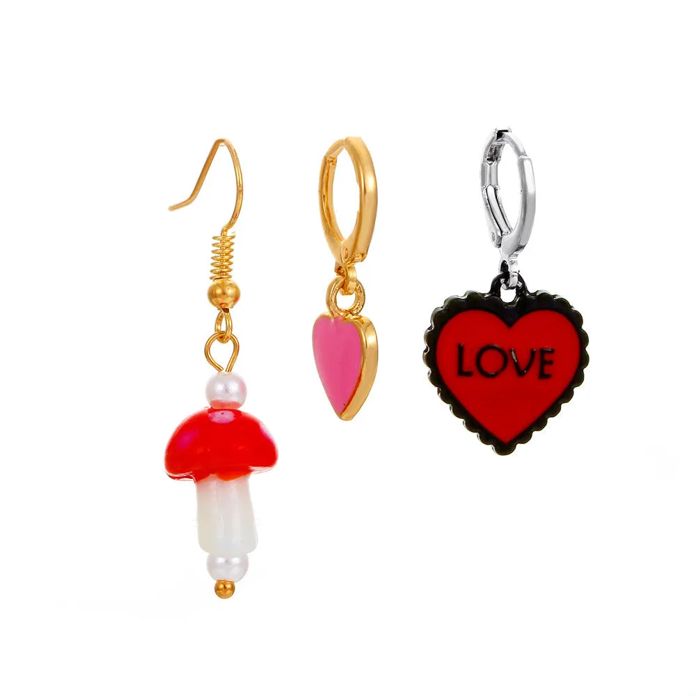 Wholesale color drop oil C-shaped women's fashion temperament niche design geometric earrings