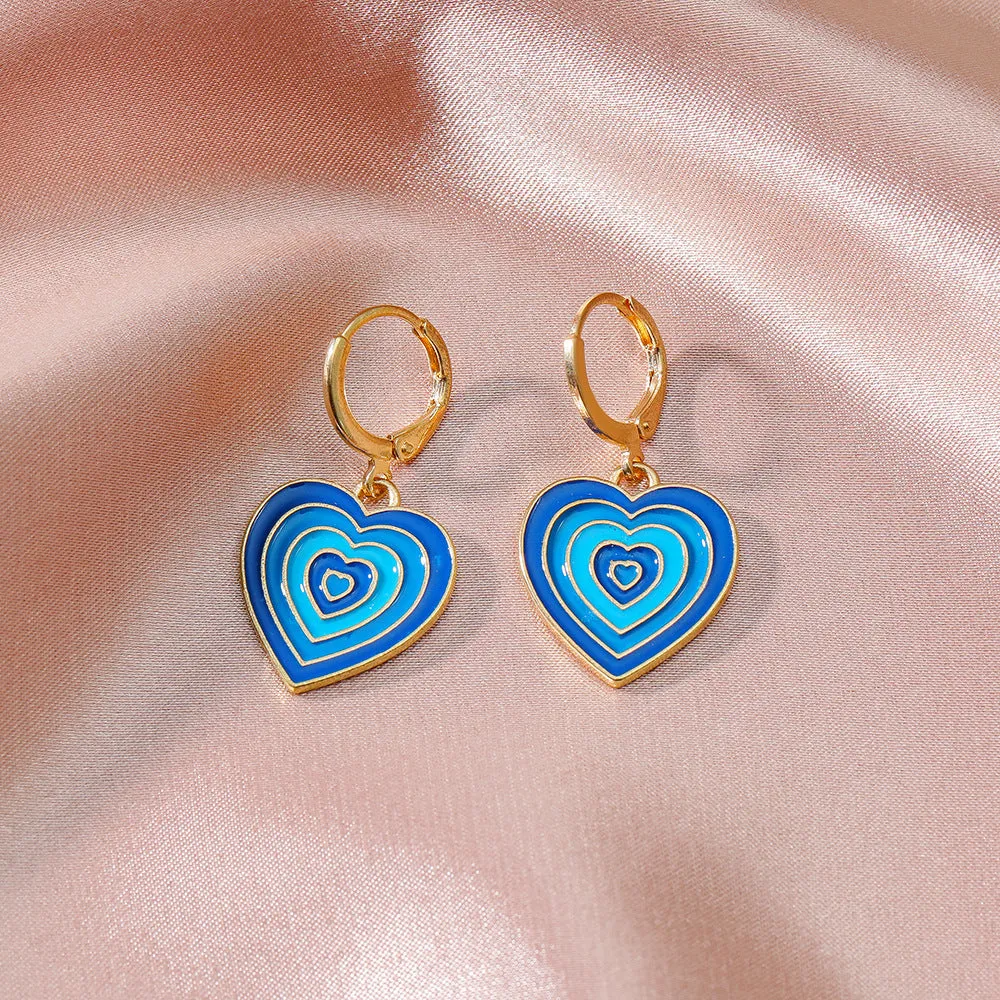 Wholesale color drop oil C-shaped women's fashion temperament niche design geometric earrings