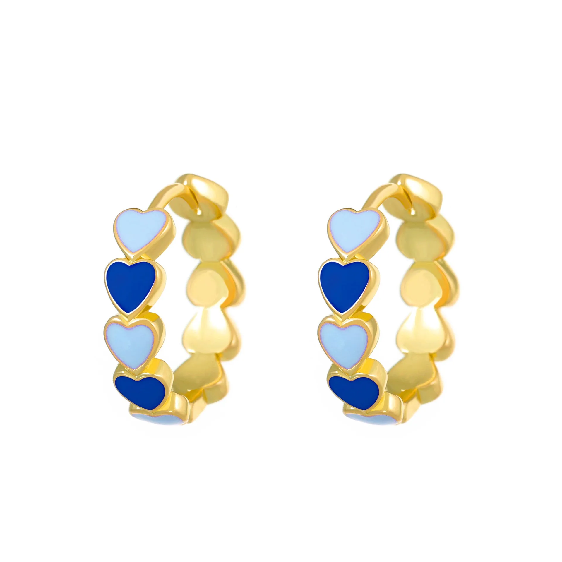 Wholesale color drop oil C-shaped women's fashion temperament niche design geometric earrings