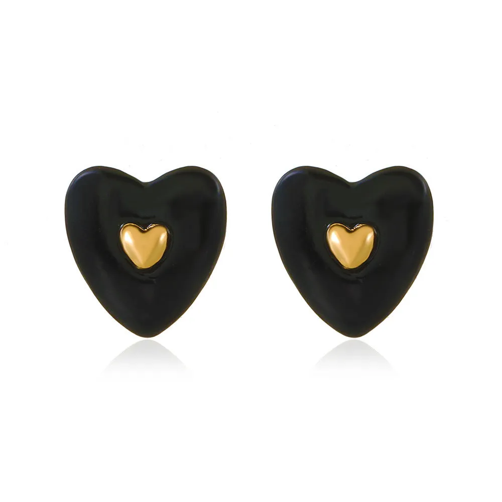 Wholesale color drop oil C-shaped women's fashion temperament niche design geometric earrings