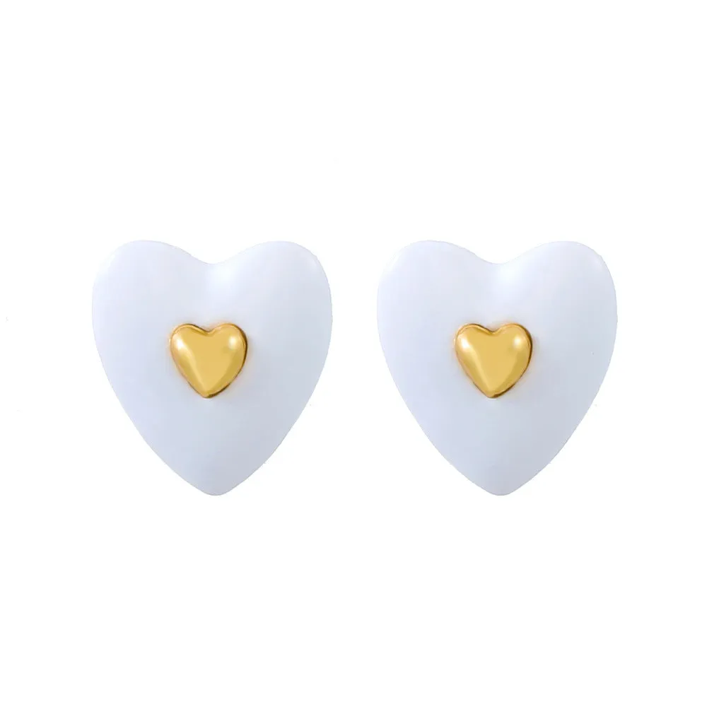 Wholesale color drop oil C-shaped women's fashion temperament niche design geometric earrings