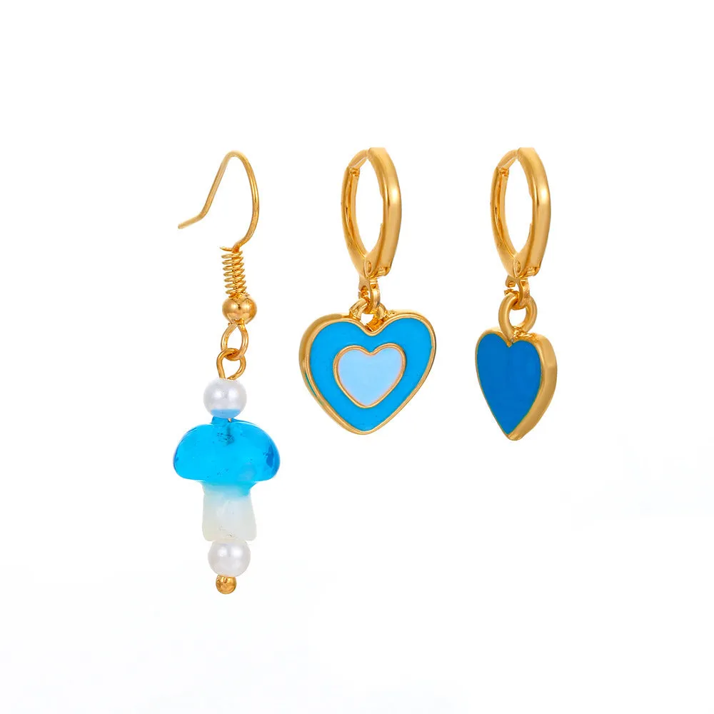 Wholesale color drop oil C-shaped women's fashion temperament niche design geometric earrings