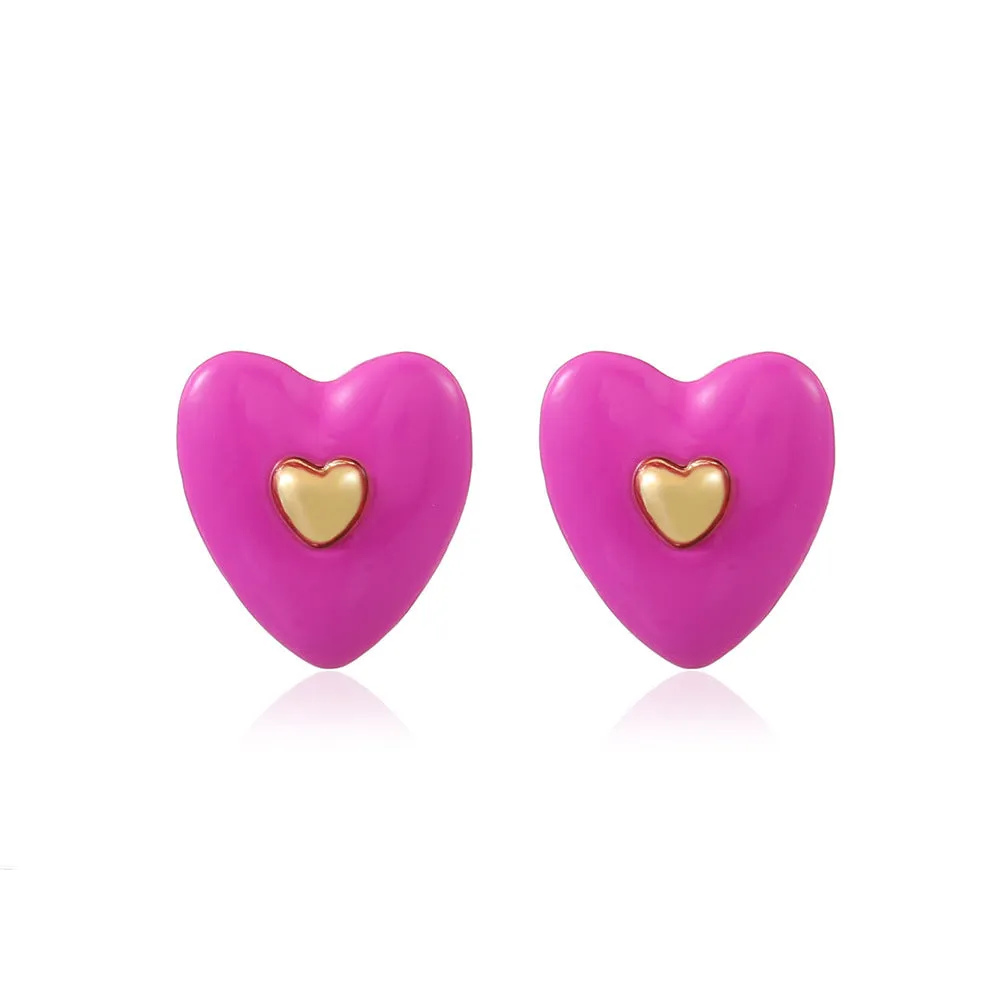 Wholesale color drop oil C-shaped women's fashion temperament niche design geometric earrings