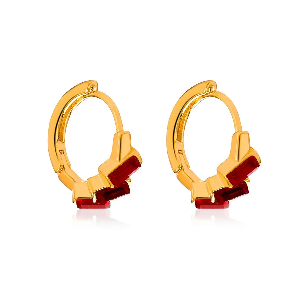 Wholesale color drop oil C-shaped women's fashion temperament niche design geometric earrings