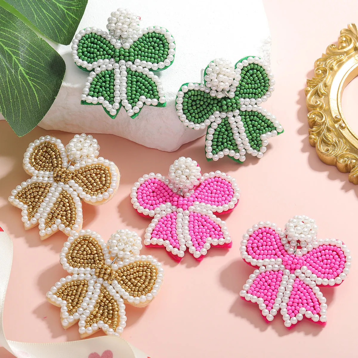 Wholesale Colorful butterfly pearl earrings