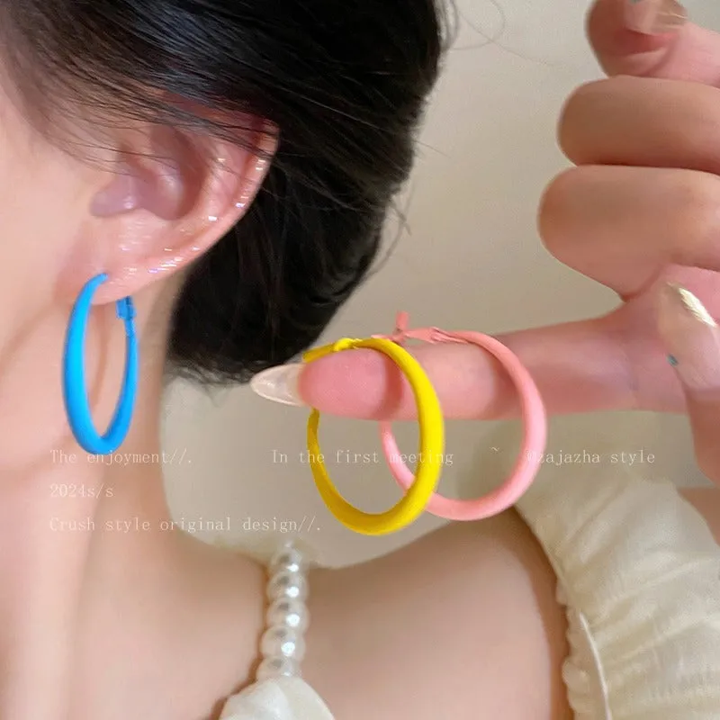 Wholesale Colorful earrings holiday style dopamine earrings