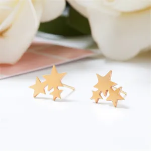 Wholesale Conjoined Pentagram Stainless Steel Earrings