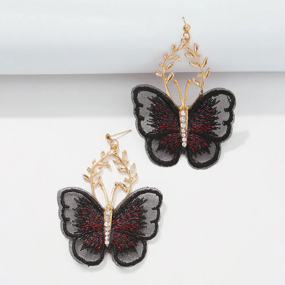 Wholesale Creative Ancient Style Embroidered Lace Butterfly