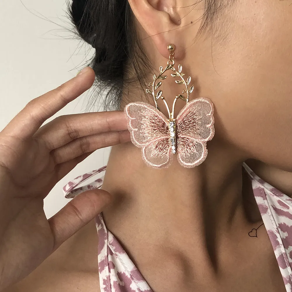 Wholesale Creative Ancient Style Embroidered Lace Butterfly