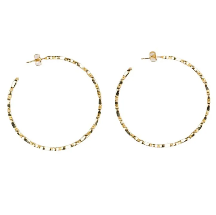 Wholesale creative big C- shaped circle earrings drop-shaped opal earrings