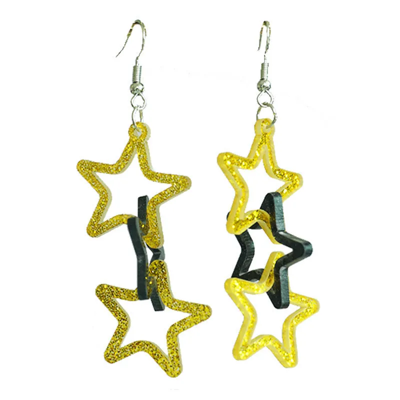 Wholesale Creative Design Fireworks Beer New Year Shiny Earrings