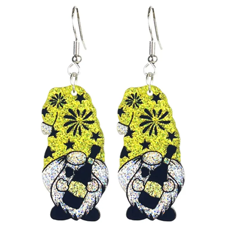 Wholesale Creative Design Fireworks Beer New Year Shiny Earrings