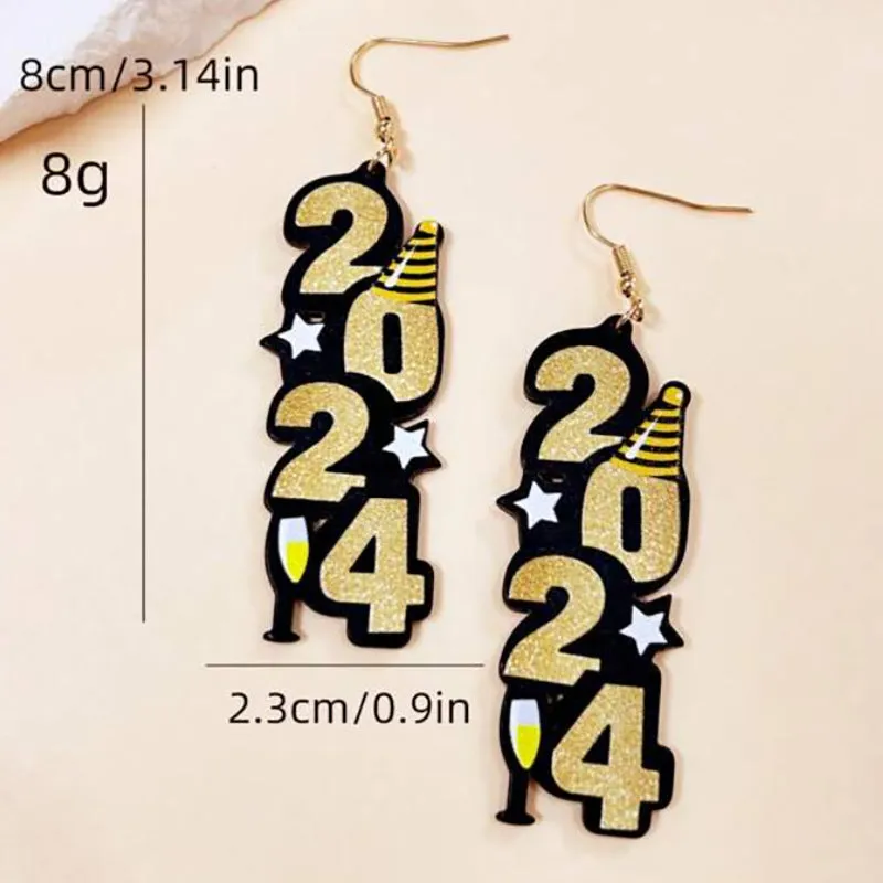 Wholesale Creative Digital Fashion Personalized Earrings