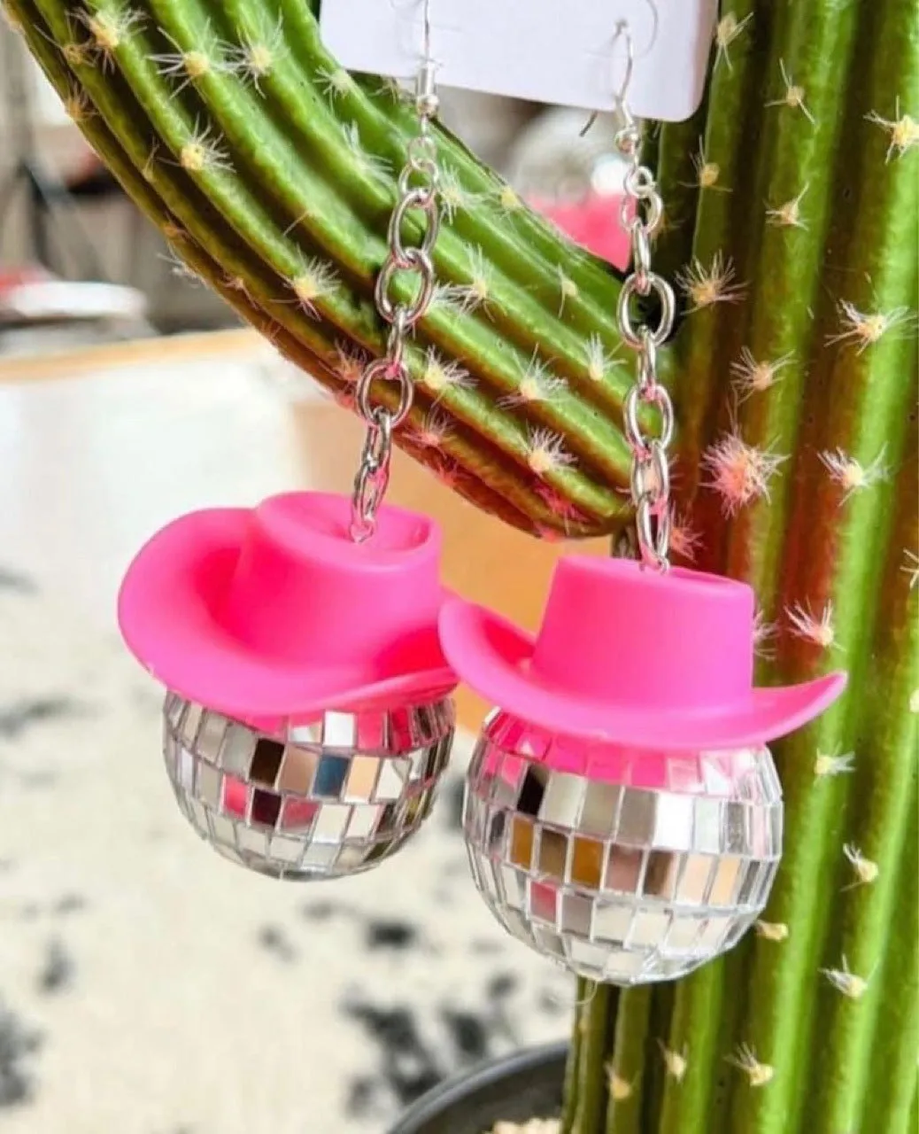 Wholesale creative DISCO ball straw hat earrings Carnival party accessories hippie clothing accessories