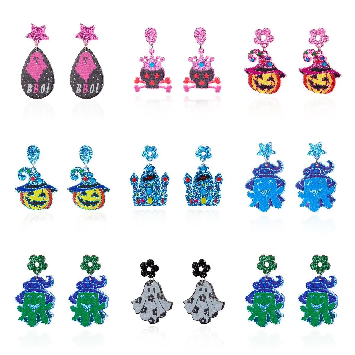 Wholesale Creative Halloween Acrylic Earrings