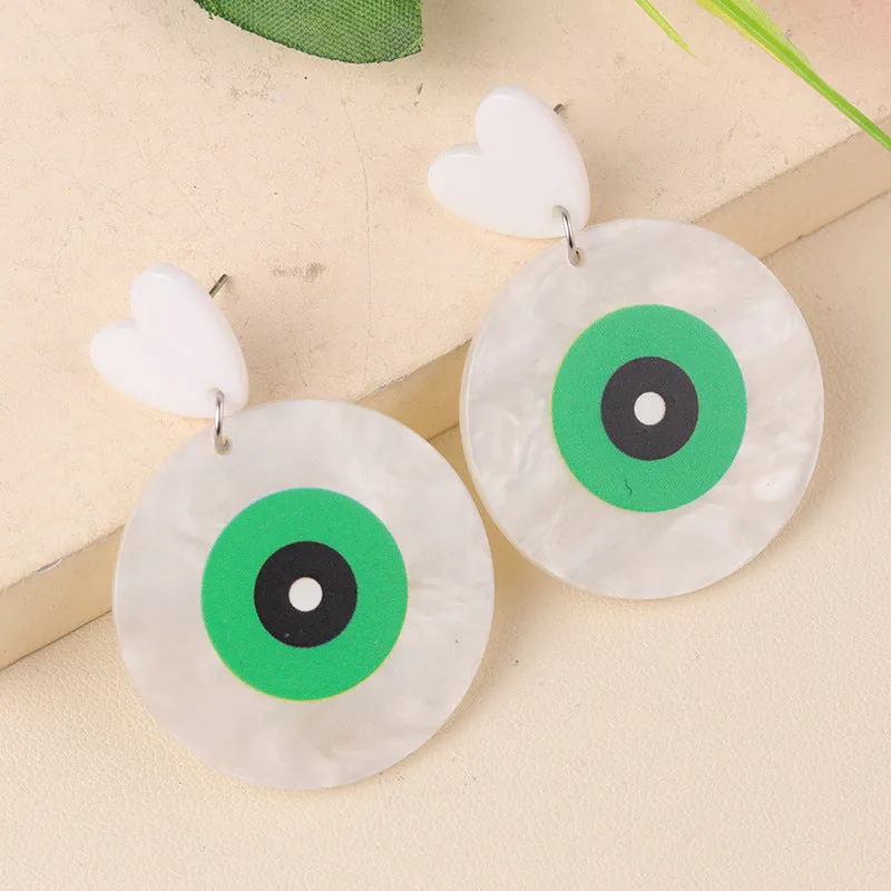 Wholesale Creative Halloween Series Acrylic Cartoon Fun Ghost Pumpkin Earrings