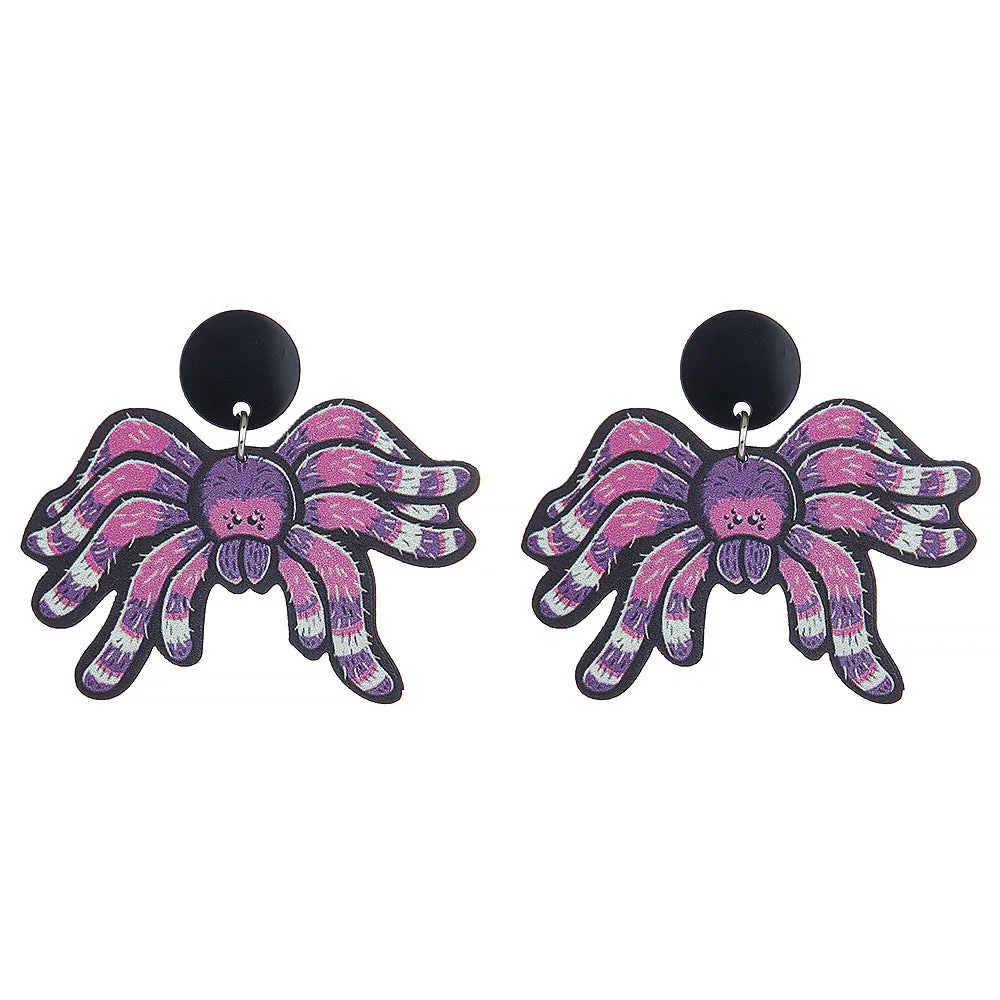 Wholesale Creative Spider Handmade Halloween Horror Ghost Spider Acrylic Earrings