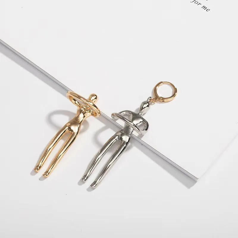 Wholesale Cross-border Hot Couple Earrings Little People Pendant Valentine's Day Gift Creative Love Earrings Hug Kiss Ear Buckle