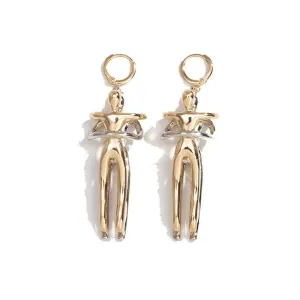 Wholesale Cross-border Hot Couple Earrings Little People Pendant Valentine's Day Gift Creative Love Earrings Hug Kiss Ear Buckle